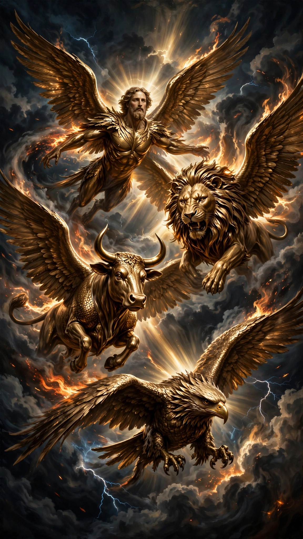 The Four-Faced Living Creatures (for the Ezekiel section)