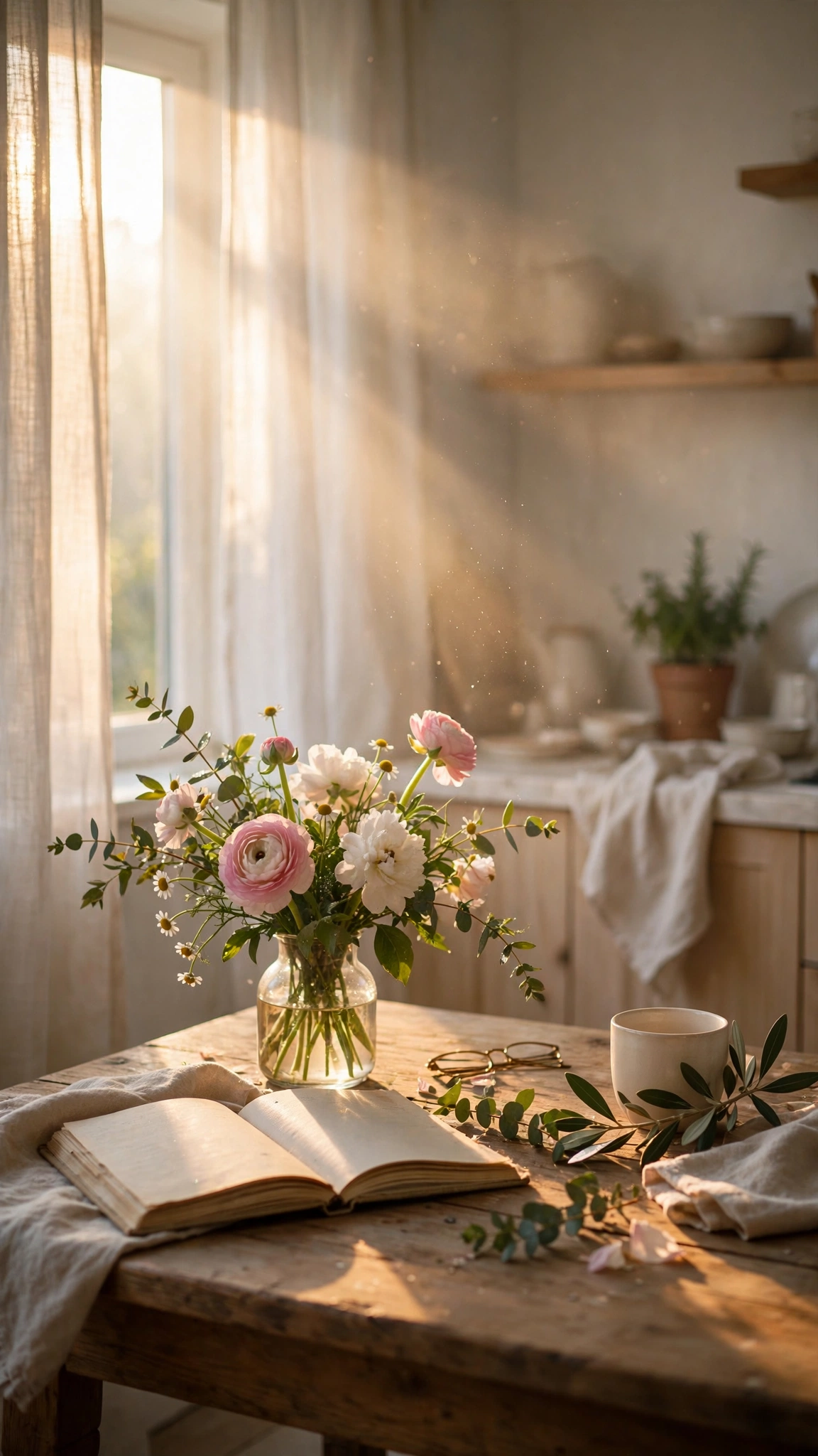 Good morning Friday blessings with warm sunrise light